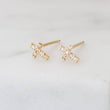 Load image into Gallery viewer, Tiny Diamond Cross Studs
