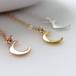 Load image into Gallery viewer, Tiny Crescent Moon Necklace