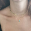 Load image into Gallery viewer, Gemstone Star Necklace • Lapis Lazuli Star Charm • Turquoise Star Necklace • Green Chalcedony Star Pendant • Layering Necklace • Gift
