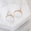 Load image into Gallery viewer, Diamond & 14k Gold Crescent Moon Studs • Genuine Diamond Earrings • Fine Jewelry • Delicate Crescent Studs • Celestial