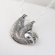 Load image into Gallery viewer, Sloth Necklace • Sweet Little Sloth Pendant • Silver Sloth Jewelry • Gift for Her • Hanging Sloth Necklace • Cute Sloth • Sloth Charm