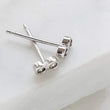 Load image into Gallery viewer, Delicate Double Diamond Infinity Studs in 14k Gold • Pair of Dainty Genuine Diamond Earrings • Tiny Studs • Fine Jewelry • Anniversary Gift
