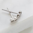 Load image into Gallery viewer, Delicate Double Diamond Infinity Studs in 14k Gold • Pair of Dainty Genuine Diamond Earrings • Tiny Studs • Fine Jewelry • Anniversary Gift