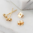 Load image into Gallery viewer, Delicate Double Diamond Infinity Studs in 14k Gold • Pair of Dainty Genuine Diamond Earrings • Tiny Studs • Fine Jewelry • Anniversary Gift