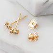 Load image into Gallery viewer, Delicate Double Diamond Infinity Studs in 14k Gold • Pair of Dainty Genuine Diamond Earrings • Tiny Studs • Fine Jewelry • Anniversary Gift