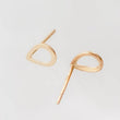 Load image into Gallery viewer, 14k Gold Raindrop Studs • Modern Stud Earrings • Minimalist Style • Dainty Studs • Teardrop Earrings • 14 Karat Yellow Gold • Quiet Luxury