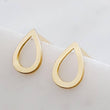Load image into Gallery viewer, 14k Gold Raindrop Studs • Modern Stud Earrings • Minimalist Style • Dainty Studs • Teardrop Earrings • 14 Karat Yellow Gold • Quiet Luxury
