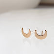 Load image into Gallery viewer, Crescent Moon Studs • Tiny Gold Earrings • Stud Earrings • Gold Crescent Moon Earrings • Minimalist Earrings • Gold Studs • Gift For Her