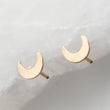 Load image into Gallery viewer, Crescent Moon Studs • Tiny Gold Earrings • Stud Earrings • Gold Crescent Moon Earrings • Minimalist Earrings • Gold Studs • Gift For Her
