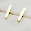 Load image into Gallery viewer, Tiny 14k Gold Bar Studs • Dainty Bar Earrings • Minimalist Studs • Delicate Bar Studs • Multiple Piercings • 14 Karat Gold • Gift For Her