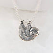 Load image into Gallery viewer, Sloth Necklace • Sweet Little Sloth Pendant • Silver Sloth Jewelry • Gift for Her • Hanging Sloth Necklace • Cute Sloth • Sloth Charm