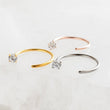 Load image into Gallery viewer, Dainty SPARKLE Hug Hoops • 20 Gauge • Thin CZ Hoops • Open Skinny Hoop • Modern Hoop Earrings • Tiny Sparkle Hug Hoops • Delicate Earrings