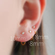 Load image into Gallery viewer, Dainty SPARKLE Hug Hoops • 20 Gauge • Thin CZ Hoops • Open Skinny Hoop • Modern Hoop Earrings • Tiny Sparkle Hug Hoops • Delicate Earrings