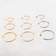 Load image into Gallery viewer, Delicate Nose Ring • Tiny Dot Hug Hoops • 20 Gauge • Thin Dot Hoops • Open Skinny Hoop • Modern Hoops • Dainty Hug Hoops • Surgical Steel