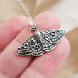 Load image into Gallery viewer, Exquisite Moth Necklace • Sterling Silver Moth Wings • Gift For Nature Lover • Golden Moth Charm • Layering Necklace • Waterproof