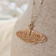 Load image into Gallery viewer, Exquisite Moth Necklace • Sterling Silver Moth Wings • Gift For Nature Lover • Golden Moth Charm • Layering Necklace • Waterproof