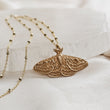 Load image into Gallery viewer, Exquisite Moth Necklace • Sterling Silver Moth Wings • Gift For Nature Lover • Golden Moth Charm • Layering Necklace • Waterproof