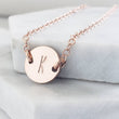 Load image into Gallery viewer, Dainty Initial Bracelet • Personalized Disk • Minimalist Jewelry • Layering Bracelet • Bridesmaid Gift • Meaningful Gift • Custom Initial
