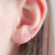 Load image into Gallery viewer, Dainty SPARKLE Hug Hoops • 20 Gauge • Thin CZ Hoops • Open Skinny Hoop • Modern Hoop Earrings • Tiny Sparkle Hug Hoops • Delicate Earrings