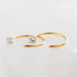 Load image into Gallery viewer, Dainty SPARKLE Hug Hoops • 20 Gauge • Thin CZ Hoops • Open Skinny Hoop • Modern Hoop Earrings • Tiny Sparkle Hug Hoops • Delicate Earrings
