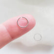 Load image into Gallery viewer, Thin Titanium Endless Hoops • Tiny Hoops • Skinny Hoop • Seamless Hoops • F67 Implant Grade • Cartilage • Tragus • Septum • Nose Ring • 22g