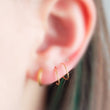 Load image into Gallery viewer, Tiny Double Twist Hoop • Twist In Earring • Spiral Hoop Earring • Double Open Hoop • Multi Spiral Earring • Fake Double Piercing