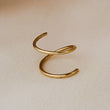 Load image into Gallery viewer, Tiny Double Twist Hoop • Twist In Earring • Spiral Hoop Earring • Double Open Hoop • Multi Spiral Earring • Fake Double Piercing