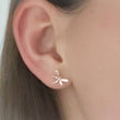 Load image into Gallery viewer, Tiny Dragonfly Stud Earrings • Gold Dragonflies • Insect Studs • Sterling Silver Dragonfly • Post Earrings • Bug Earrings