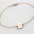 Load image into Gallery viewer, Dainty Initial Bracelet • Personalized Disk • Minimalist Jewelry • Layering Bracelet • Bridesmaid Gift • Meaningful Gift • Custom Initial