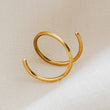 Load image into Gallery viewer, Tiny Double Twist Hoop • Twist In Earring • Spiral Hoop Earring • Double Open Hoop • Multi Spiral Earring • Fake Double Piercing