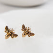 Load image into Gallery viewer, Tiny Honey Bee Studs • Dainty Bee Earrings • Bumble Bee Studs • Tiny Gold Bees • Little Bee Earring Studs • Delicate Bee Jewelry • Gift