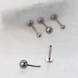 Load image into Gallery viewer, Tiny Ball Studs • Flat Back • Threadless Push In • Surgical Steel • Body Jewelry • Nap Studs • Comfort Studs • Waterproof • Ear Stack