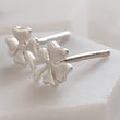 Load image into Gallery viewer, Little Clover Studs • Petite Four Leaf Clovers • Small Shamrock Posts • Simple Minimal Earrings • Sterling Silver Stud Earrings • Good Luck