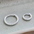 Load image into Gallery viewer, Tiny Sterling Hoops • Hinged Huggie Hoop Earrings • Dainty Silver Hoop Earrings • Waterproof • Comfort Hoops • Ear Stack • Minimalist Gift