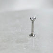 Load image into Gallery viewer, 14k Gold & CZ Diamond Flat Back Studs • 18 Gauge Screw Back Studs • Prong Set Stones • Comfort backs • Dainty 14K Stud earrings