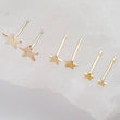 Load image into Gallery viewer, 14k Gold Star Studs • Choose Your Size • Delicate Studs • Gold Star Studs • Little Stud Earrings • Minimalist Earrings • Dainty Studs
