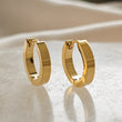 Load image into Gallery viewer, Chunky Little Hoops • Hinged Click Hoops • Huggie Hoops • Nickel Free Surgical Steel • Modern Hoops • Gift For Her • Waterproof • Minimalist