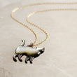 Load image into Gallery viewer, Little Cat Necklace • Mother of Pearl • Gift For Cat Lover • Cat Silhouette • Pet Memorial • Kitty Cat • Gift For Her • Necklace Set