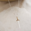 Load image into Gallery viewer, Dagger Necklace • Edgy Jewelry • Layering Necklace • Goth Style • Knife Charm • Badass Style • Sword Charm • Layering Necklace
