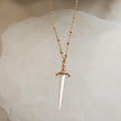 Load image into Gallery viewer, Dagger Necklace • Edgy Jewelry • Layering Necklace • Goth Style • Knife Charm • Badass Style • Sword Charm • Layering Necklace