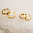 Load image into Gallery viewer, Chunky Little Hoops • Hinged Click Hoops • Huggie Hoops • Nickel Free Surgical Steel • Modern Hoops • Gift For Her • Waterproof • Minimalist