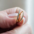 Load image into Gallery viewer, Dainty Pavé Huggie Hoops • Clicker Hoops • Diamond CZ • Waterproof Earrings • Bridesmaid Gift • Modern Classic Hoop • Gift For Her