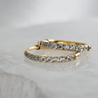 Load image into Gallery viewer, Dainty Pavé Huggie Hoops • Clicker Hoops • Diamond CZ • Waterproof Earrings • Bridesmaid Gift • Modern Classic Hoop • Gift For Her