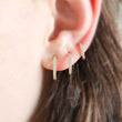 Load image into Gallery viewer, Pretty Pavé Huggie Hoops • Clicker Hoops • Diamond CZ • Waterproof Earrings • Gift For Her • Modern Classic Hoops • Ear Stack • Gold Hoops