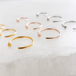 Load image into Gallery viewer, Tiny Dot Hug Hoops • 20 Gauge • Thin Dot Hoops • Open Skinny Hoop • Modern Hoops • Dainty Hug Hoops • Delicate Nose Ring • Surgical Steel