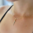 Load image into Gallery viewer, Dagger Necklace • Edgy Jewelry • Layering Necklace • Goth Style • Knife Charm • Badass Style • Sword Charm • Layering Necklace