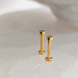 Load image into Gallery viewer, Titanium Dot Studs • Flat Back Nap Earrings • Push In Comfort Fit Studs • Minimalist Style • 20G or 18G • Ear Stack • Hypoallergenic