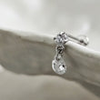 Load image into Gallery viewer, 14K Gold Dainty Drop Studs • Flat Back • Comfort Fit Nap Studs • Sleep In Earrings • Diamond CZ Drops • Gift For Her • Push In Style • CZ