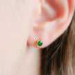 Load image into Gallery viewer, Modern Birthstone Studs • Great Personalized Birthday Gift • 4mm Bezel Set Earring Studs • Waterproof • Minimalist Birth Month Jewelry