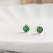 Load image into Gallery viewer, Modern Birthstone Studs • Great Personalized Birthday Gift • 4mm Bezel Set Earring Studs • Waterproof • Minimalist Birth Month Jewelry
